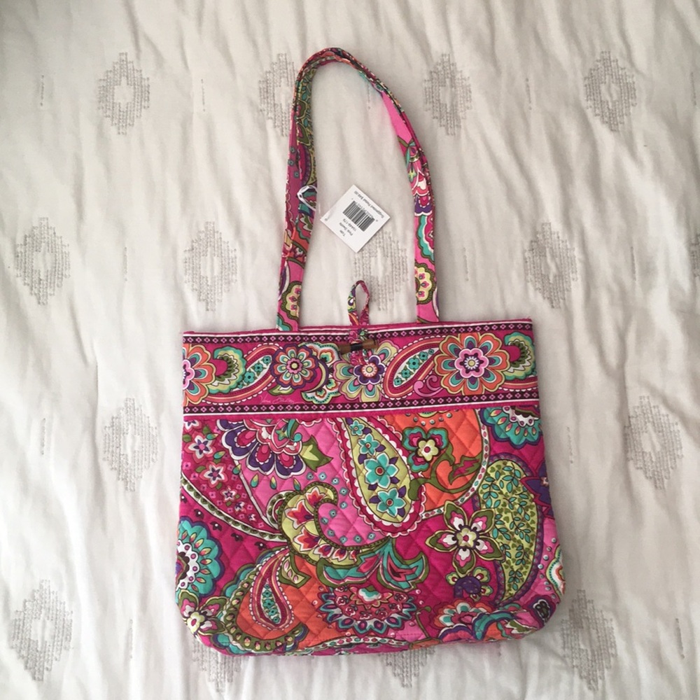 Vera Bradley NWT Tote Pink Swirls BCA Style